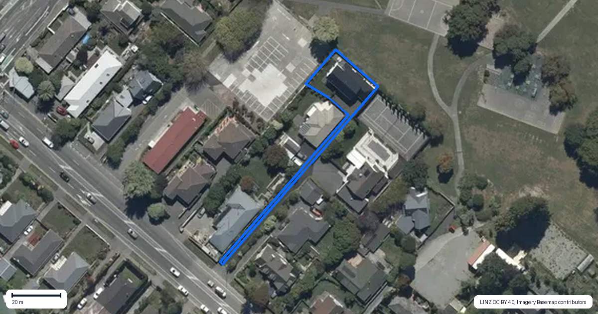 Property context map for 92B Memorial Avenue, Ilam, Christchurch