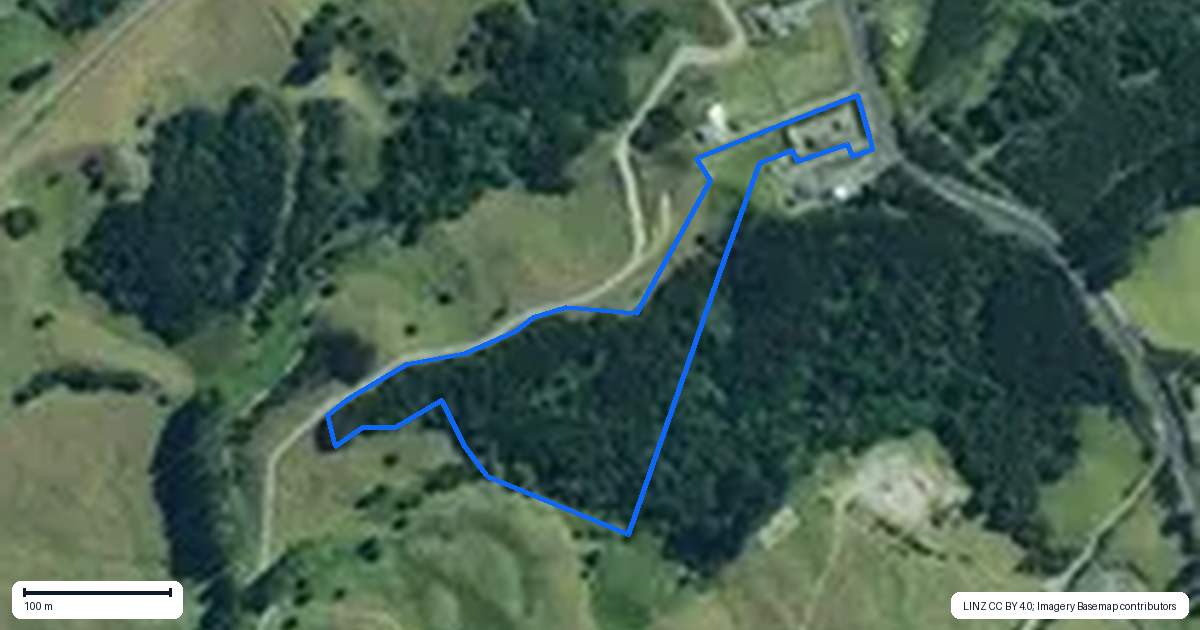Property context map for 1445A Church Road, Awanui