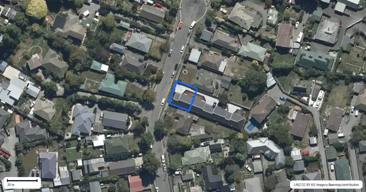 Property context map for 1/8 Larch Place, Casebrook, Christchurch