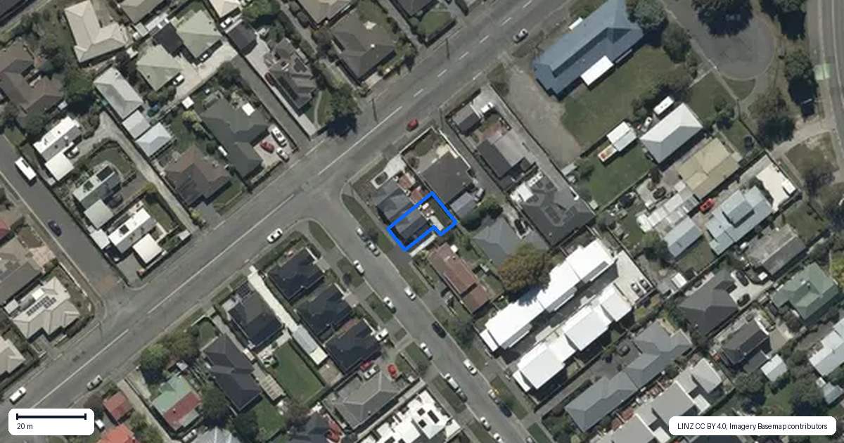 Property context map for 1/34 Sumner Street, Spreydon, Christchurch