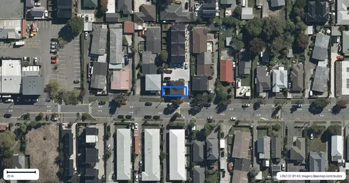Property context map for 1/427 Worcester Street, Linwood, Christchurch