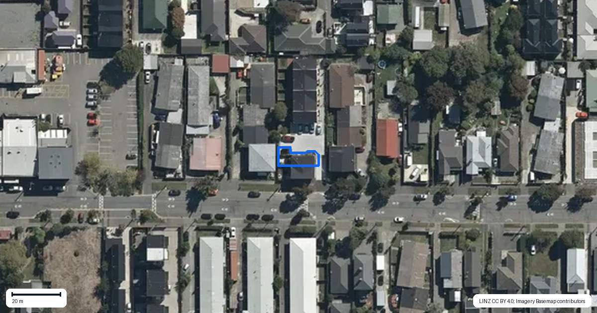 Property context map for 2/427 Worcester Street, Linwood, Christchurch