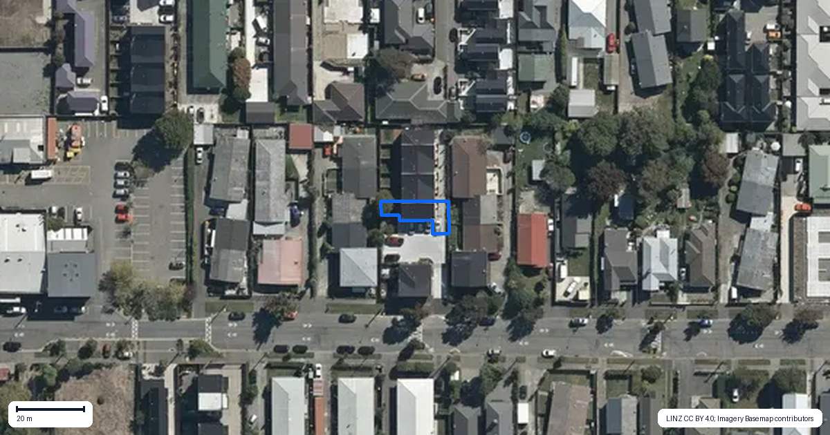 Property context map for 3/427 Worcester Street, Linwood, Christchurch