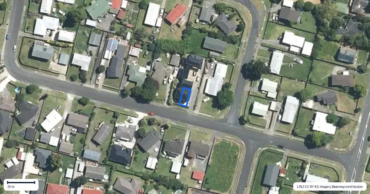 Property context map for 44B Eastburn Street, Papakura