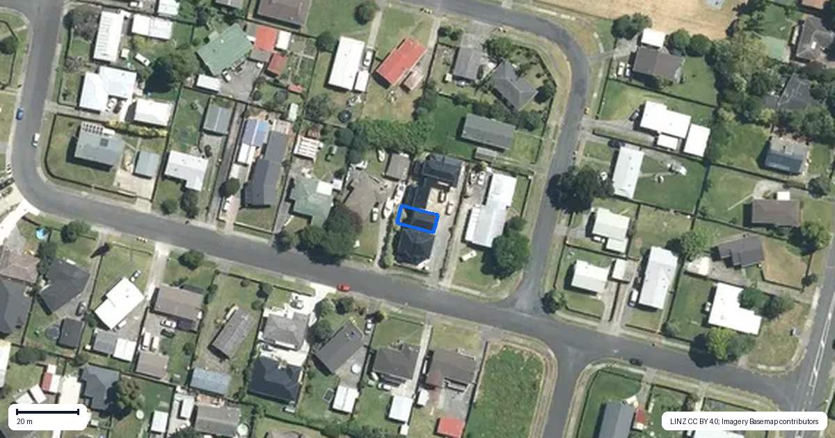 Property context map for 44C Eastburn Street, Papakura