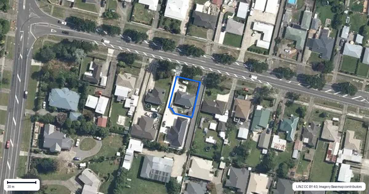 Property context map for 7A North Street, Feilding