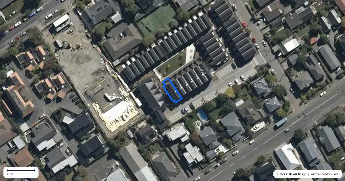 Property context map for 7/11 Donald Place, St Albans, Christchurch