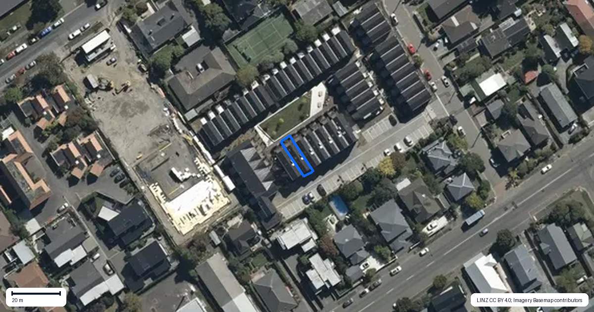 Property context map for 6/11 Donald Place, St Albans, Christchurch