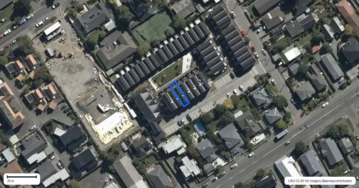 Property context map for 5/11 Donald Place, St Albans, Christchurch