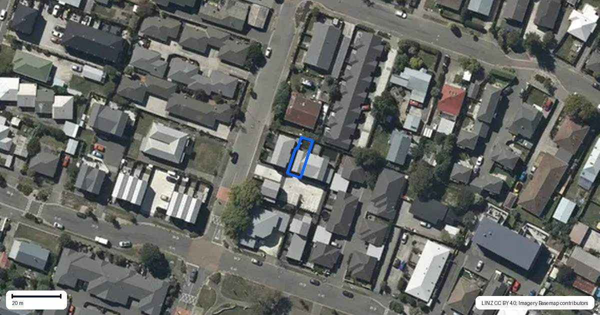 Property context map for 1/58 Grafton Street, Waltham, Christchurch