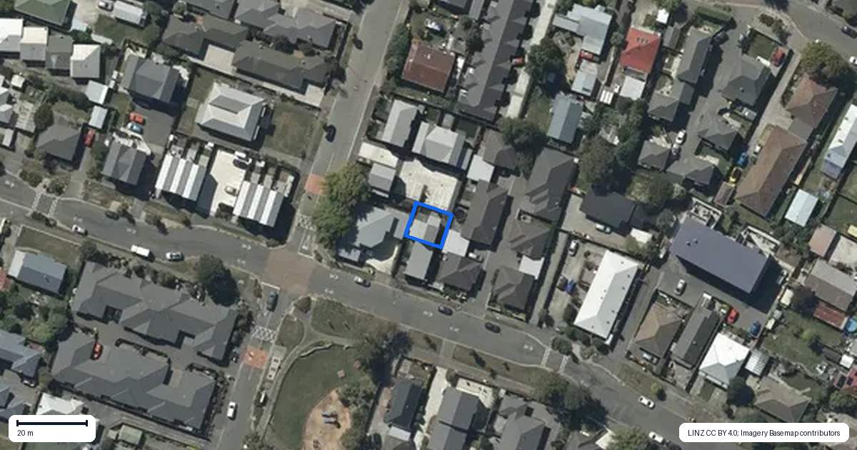 Property context map for 54 Grafton Street, Waltham, Christchurch