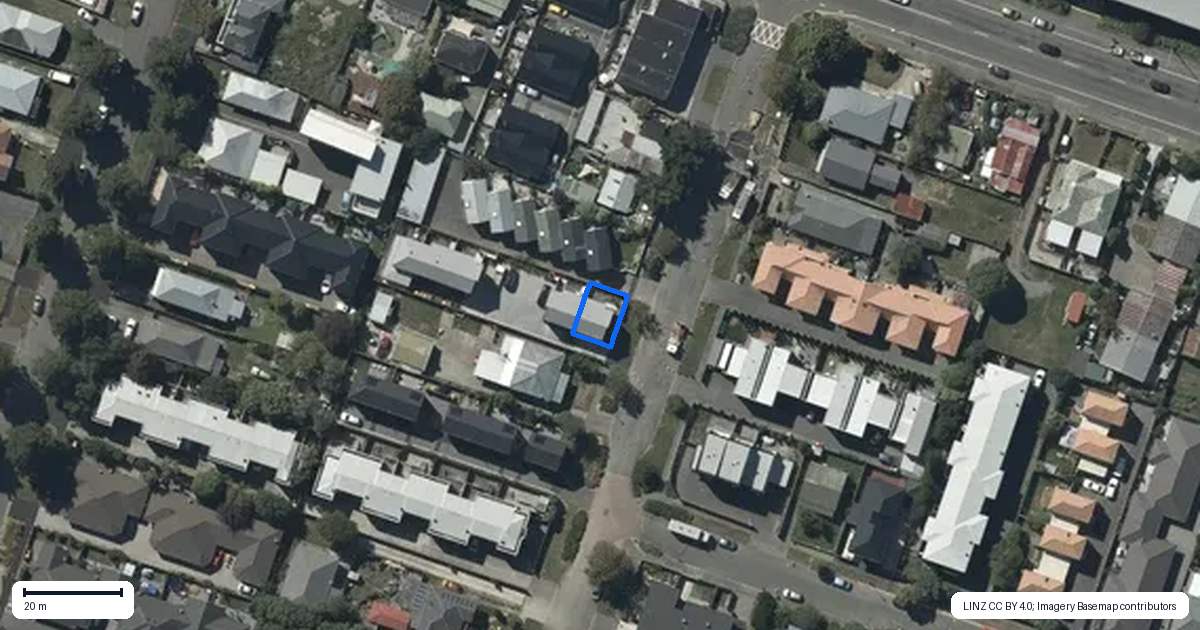 Property context map for 1/65 Thackeray Place, Waltham, Christchurch