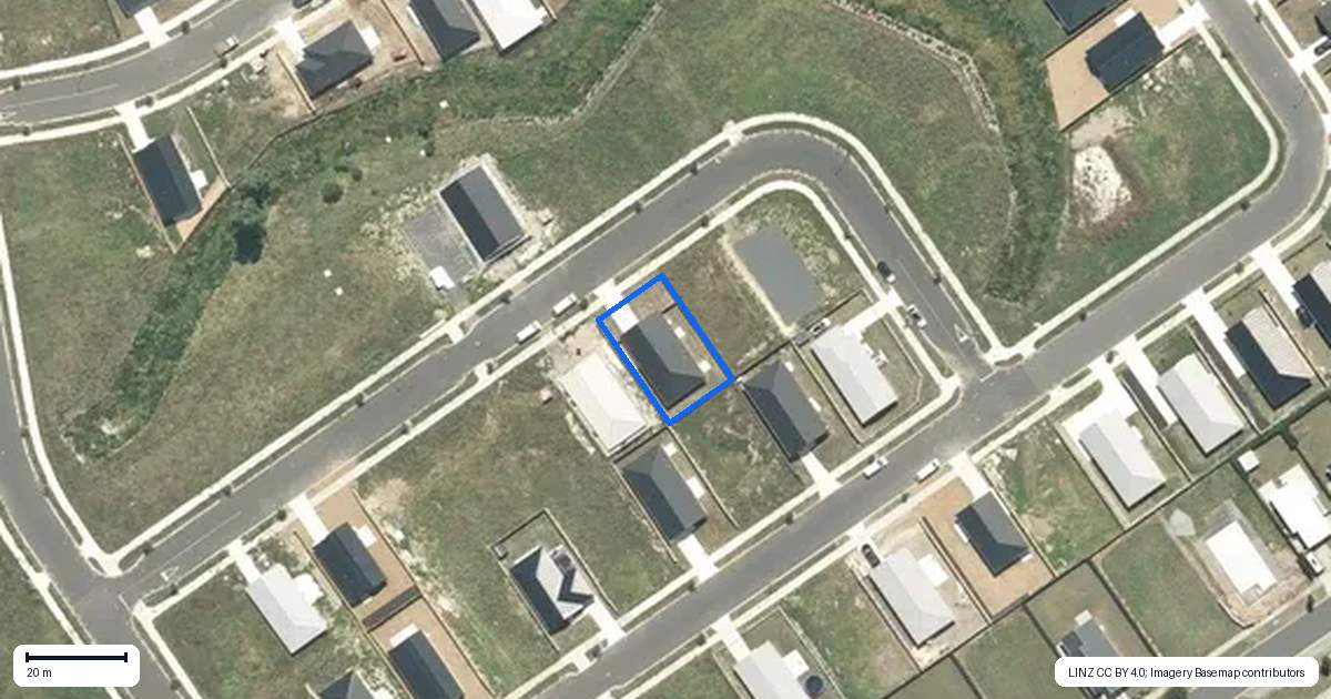 Property context map for 16 Haahi Crescent, Te Kauwhata
