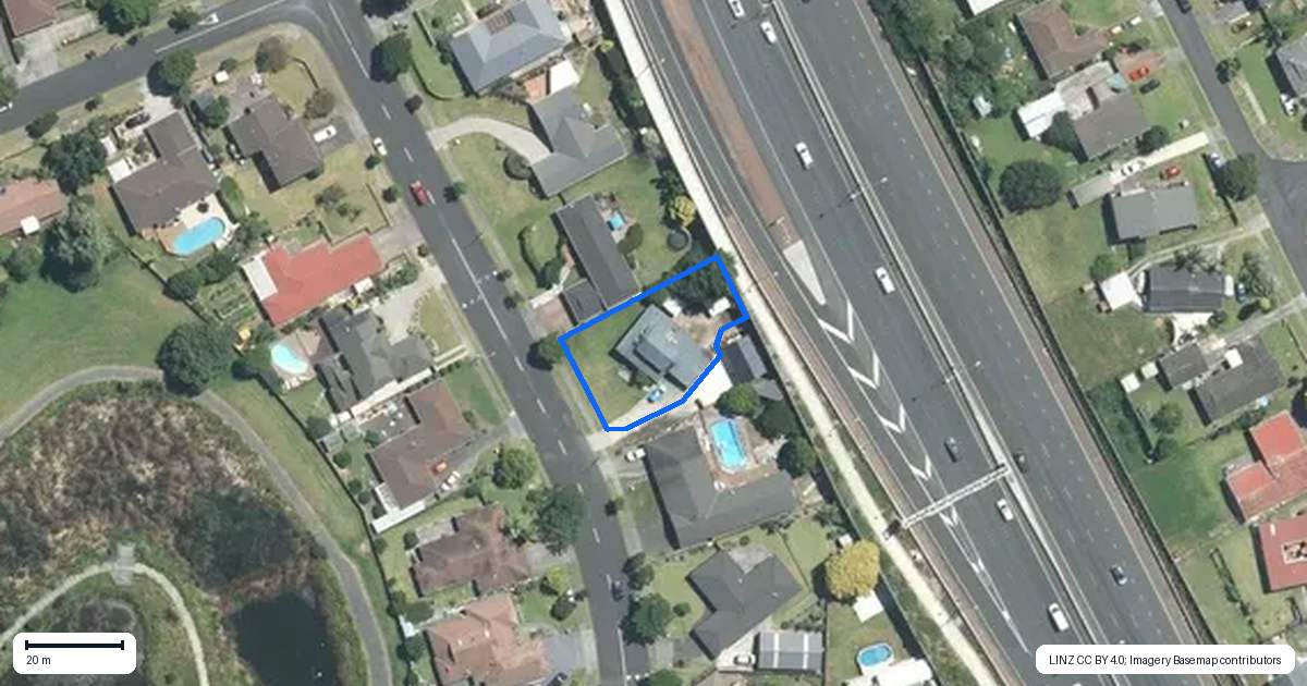 Property context map for 25 Brylee Drive, Conifer Grove, Takanini