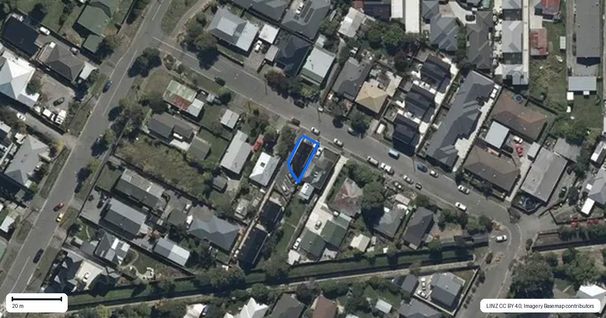 Property context map for 1/163 Bordesley Street, Phillipstown, Christchurch