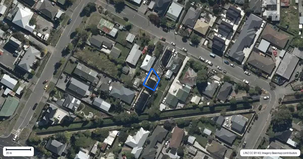 Property context map for 2/163 Bordesley Street, Phillipstown, Christchurch