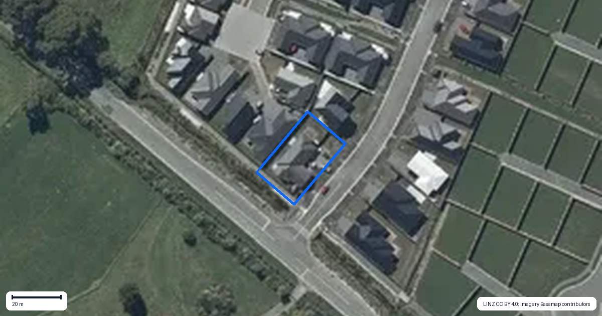Property context map for 1 Matai Springs Drive, Halswell, Christchurch