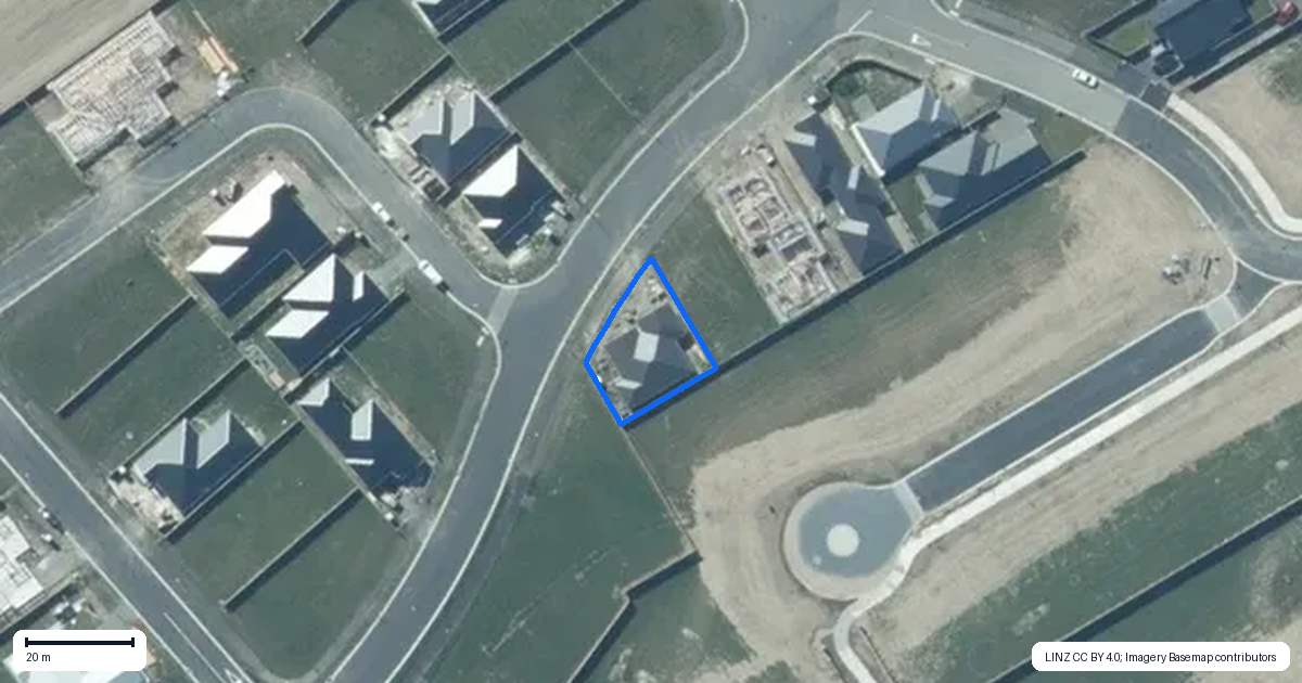 Property context map for 25 Monarch Drive, Rolleston