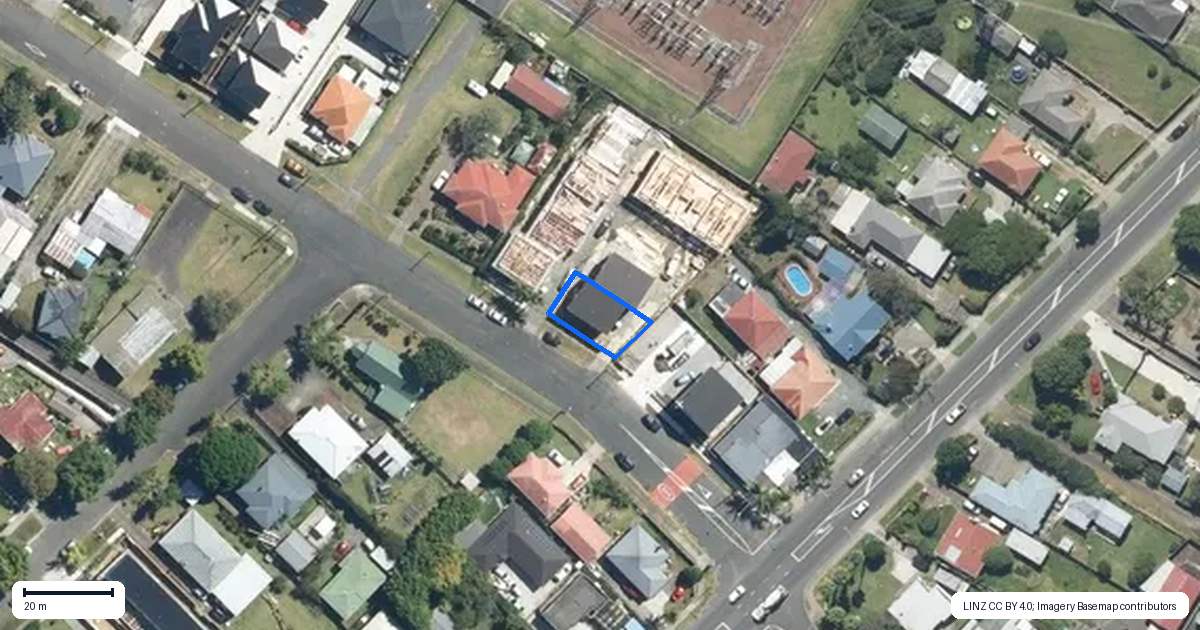 Property context map for 1 Ferguson Street, Mangere East, Auckland