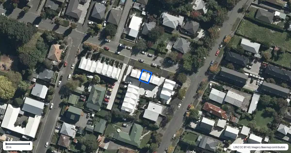 Property context map for 2/28 Cross Street, Phillipstown, Christchurch