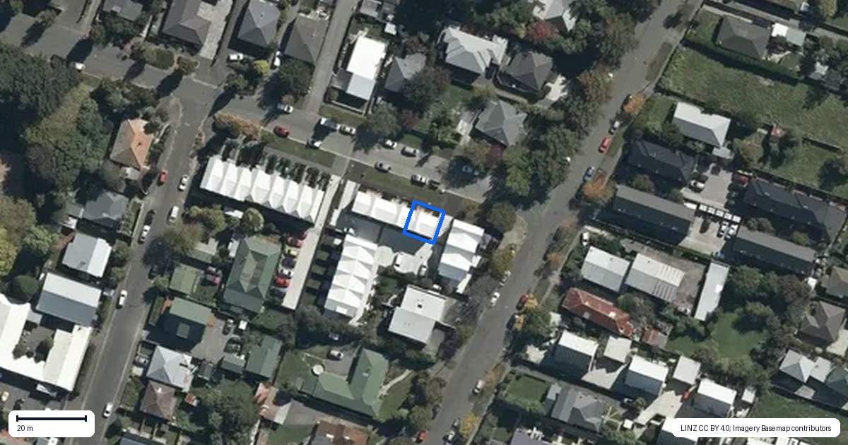 Property context map for 3/28 Cross Street, Phillipstown, Christchurch