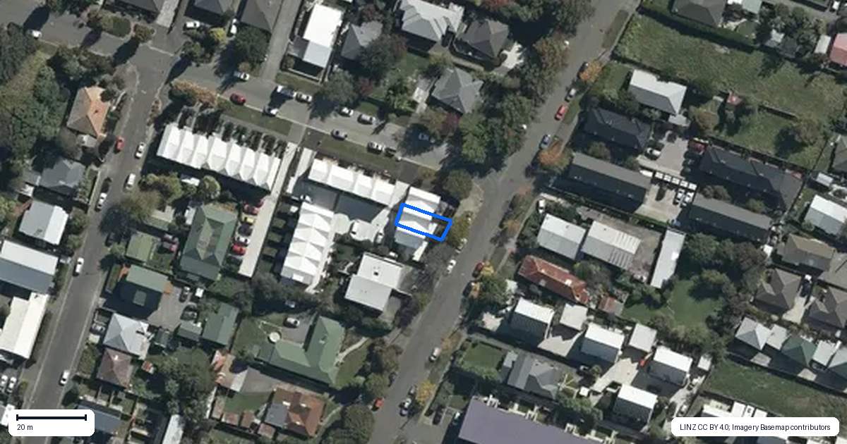 Property context map for 2/32 Cross Street, Phillipstown, Christchurch