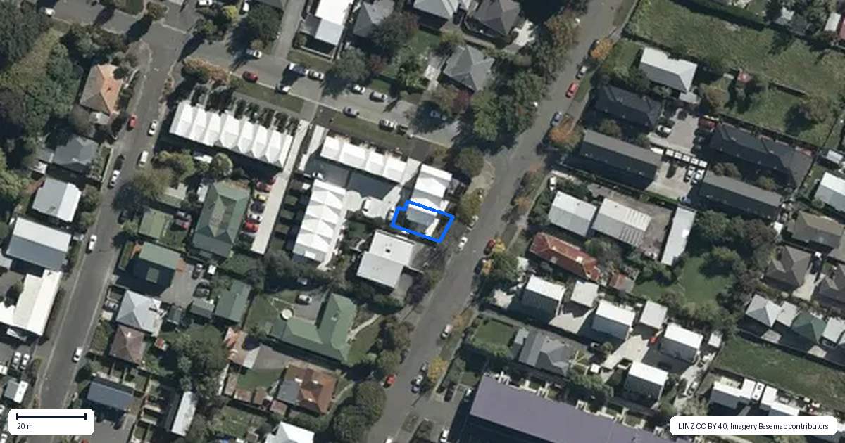 Property context map for 3/32 Cross Street, Phillipstown, Christchurch