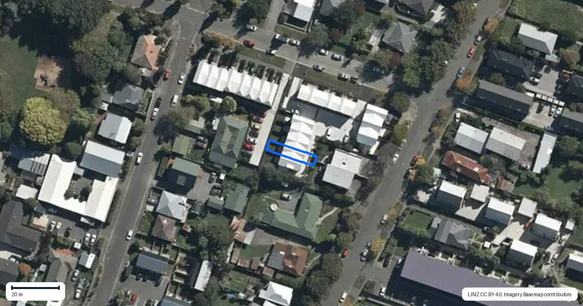 Property context map for 4/26 Cross Street, Phillipstown, Christchurch