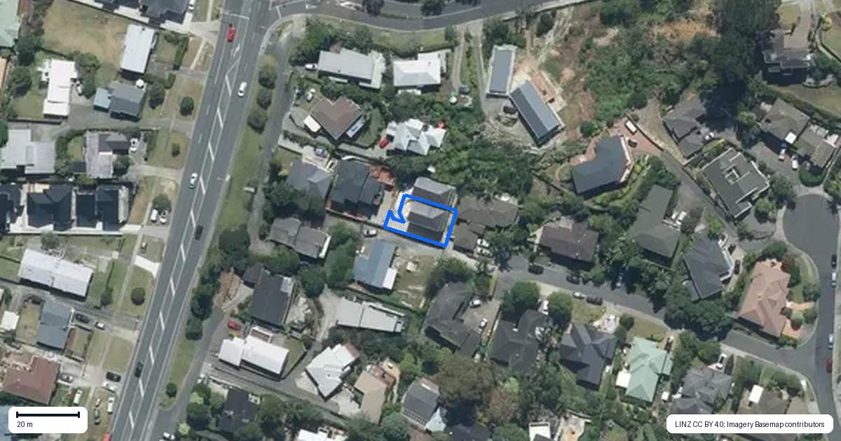 Property context map for 1/11A Falstone Lane, Browns Bay, Auckland