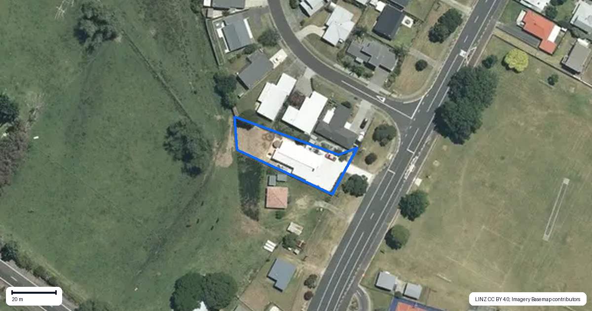 Property context map for 205 Port Road, Whangamata