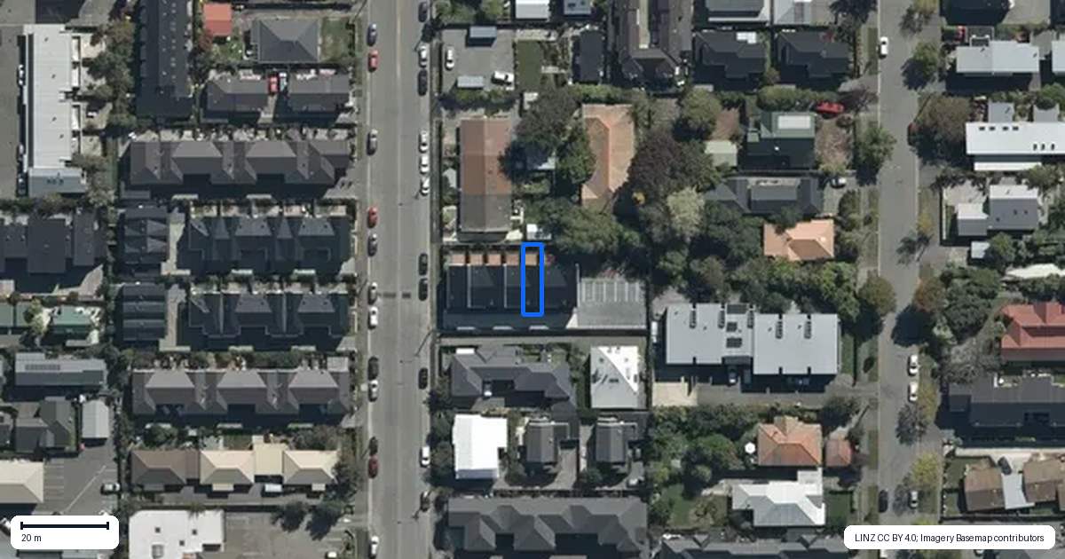 Property context map for 5/498 Manchester Street, St Albans, Christchurch