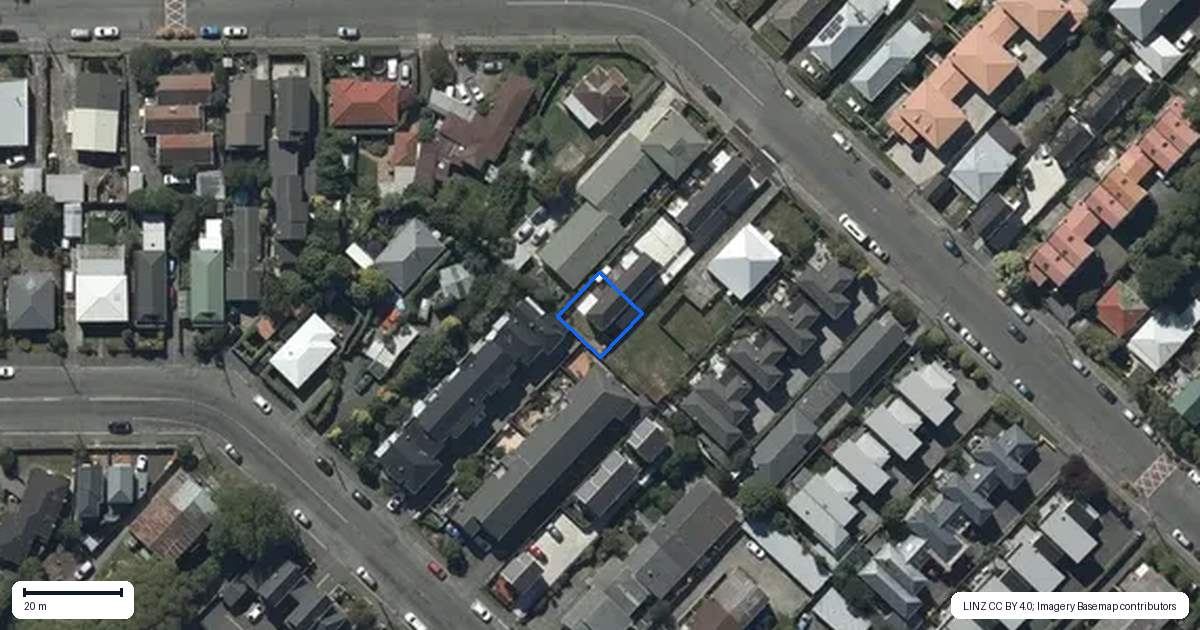 Property context map for 46D King Street, Sydenham, Christchurch