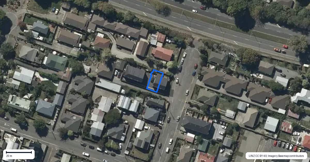 Property context map for 2/13 Goldsmith Place, Waltham, Christchurch