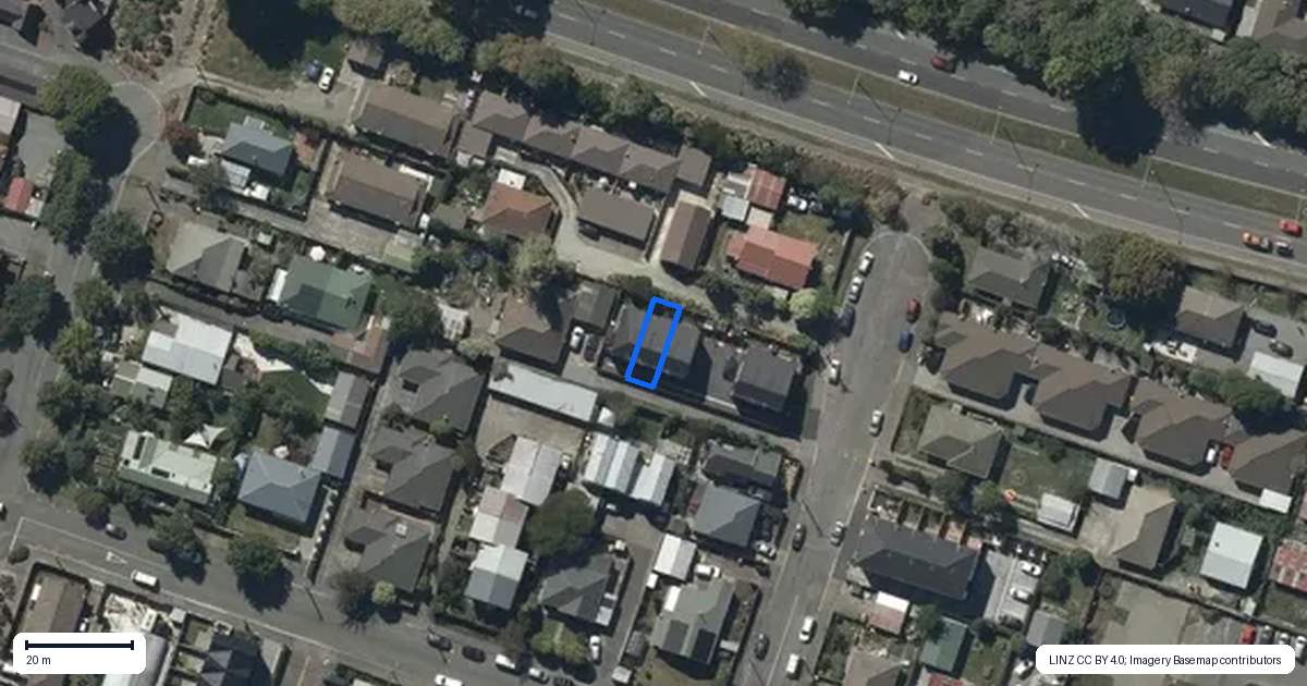 Property context map for 4/13 Goldsmith Place, Waltham, Christchurch