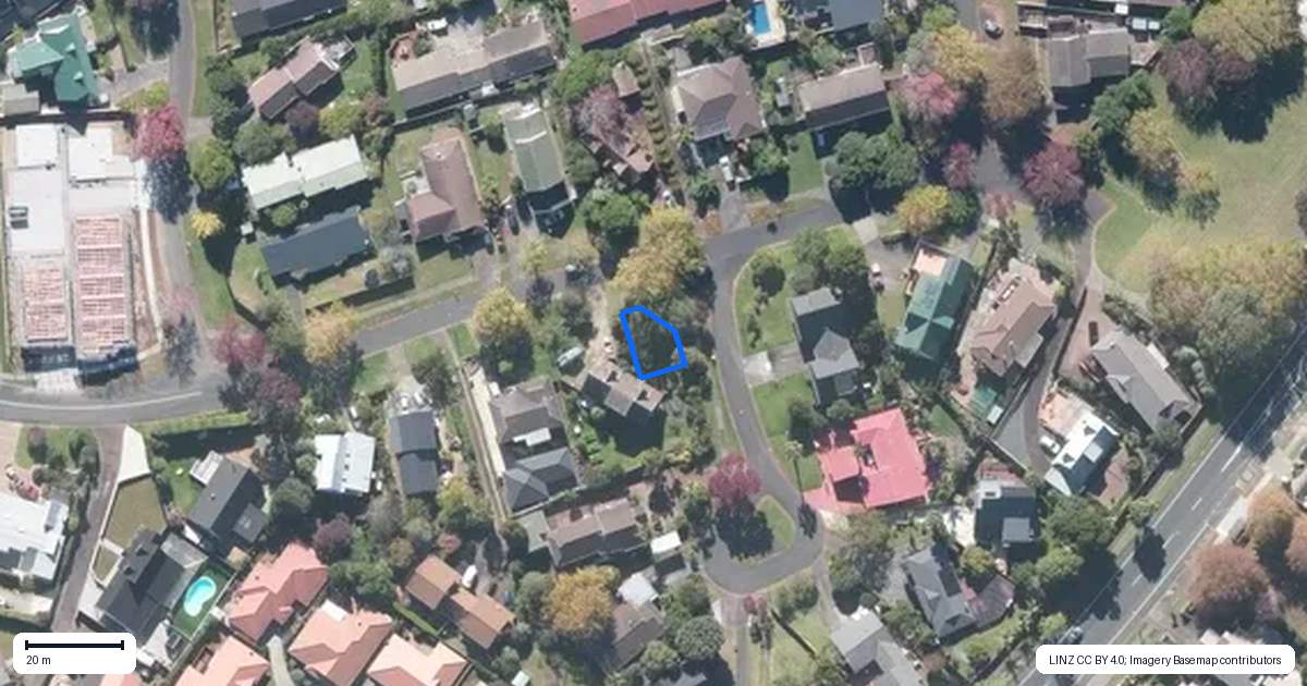 Property context map for 1/1 Photinia Place, Botany Downs, Auckland