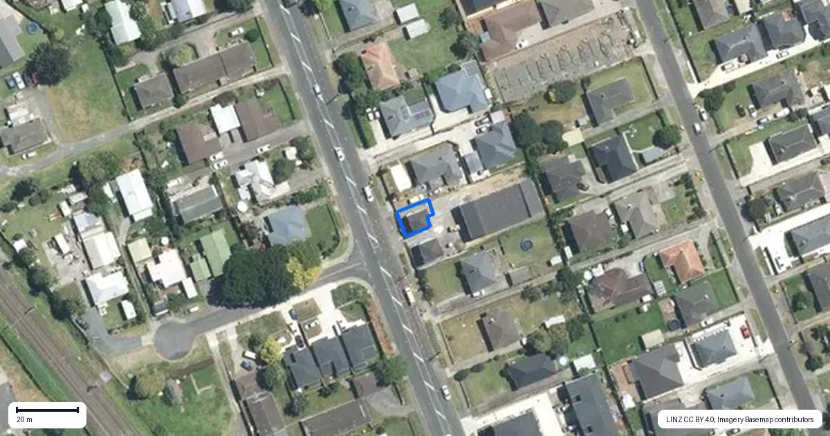 Property context map for 2/107 Porchester Road, Papakura