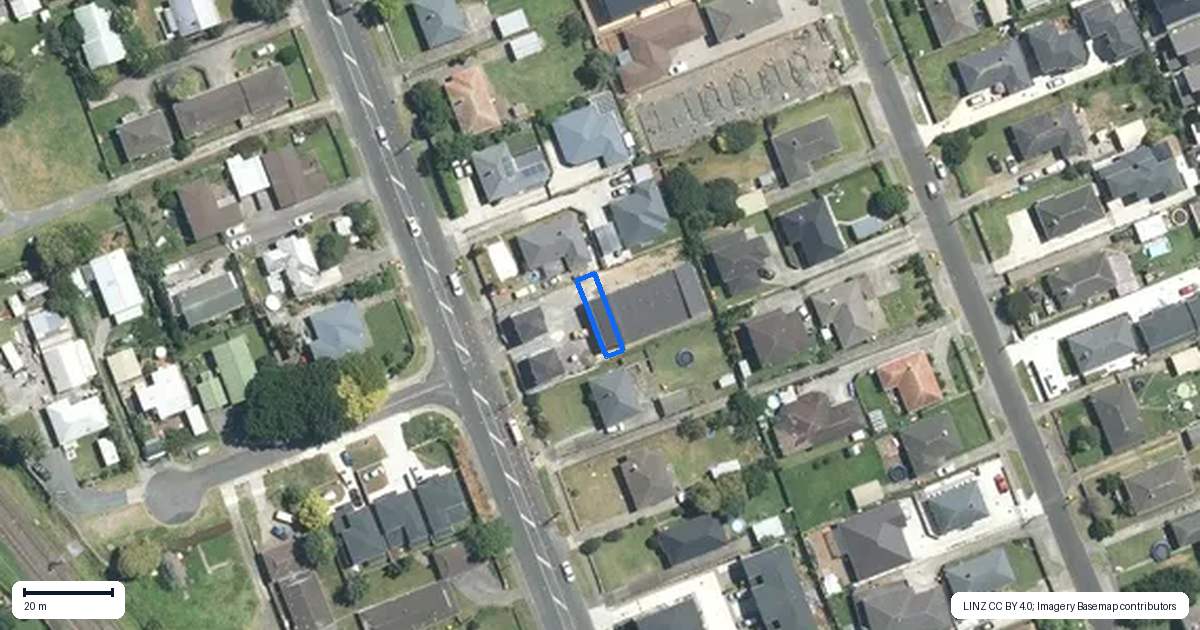 Property context map for 3/107 Porchester Road, Papakura