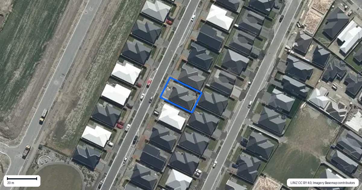 Property context map for 18 John Gibb Street, Belfast, Christchurch