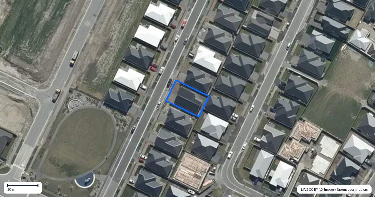 Property context map for 12 John Gibb Street, Belfast, Christchurch