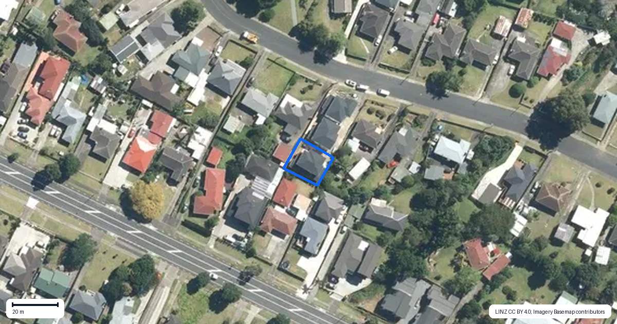 Property context map for 42B Hallberry Road, Mangere East, Auckland