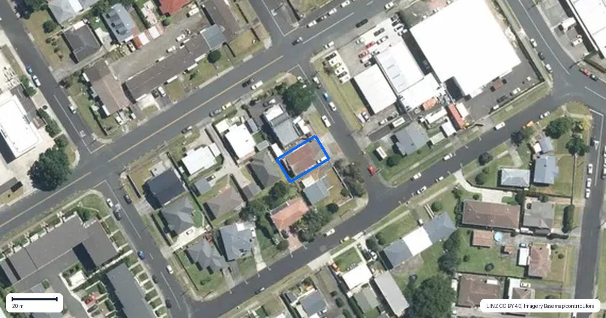 Property context map for 25A Green Street, Papakura