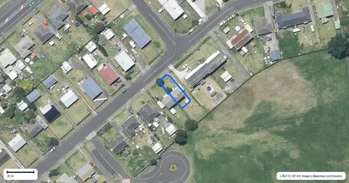 Property context map for 46 Matipo Street, Castlecliff, Whanganui
