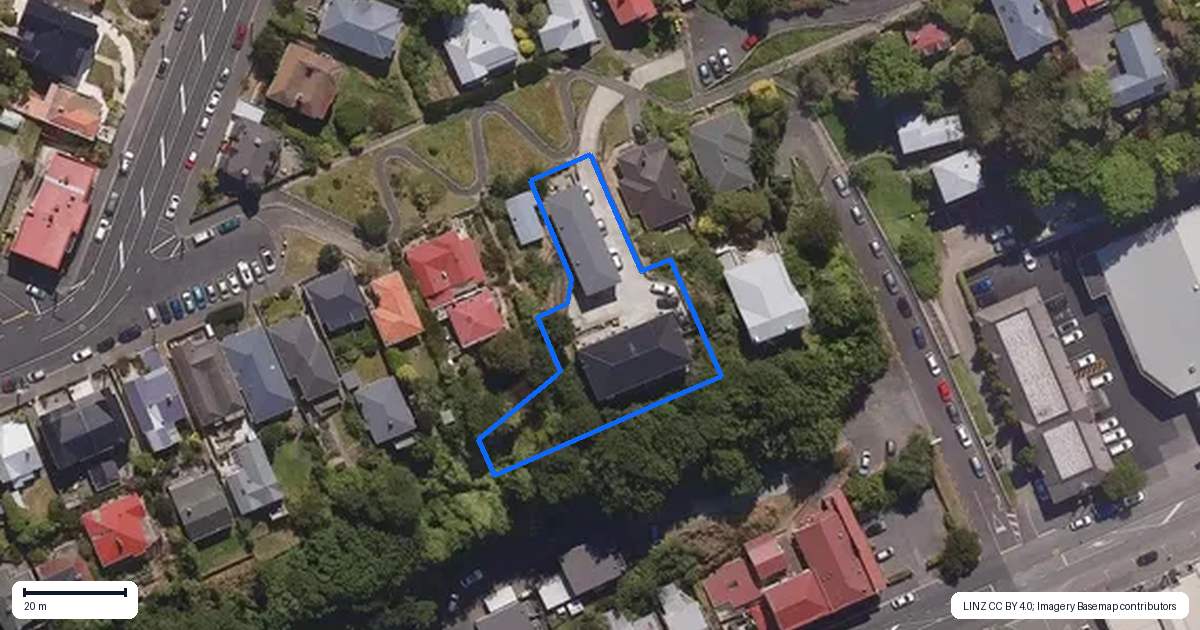 Property context map for 41 Canongate, Dunedin Central, Dunedin