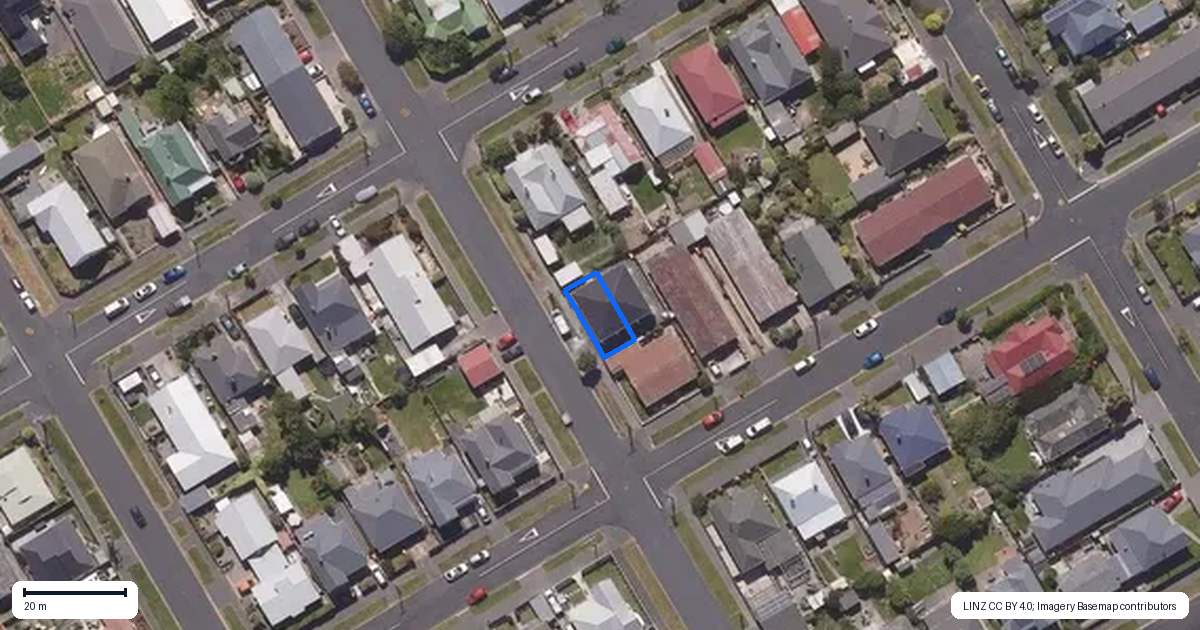 Property context map for 41 Bird Street, Saint Kilda, Dunedin