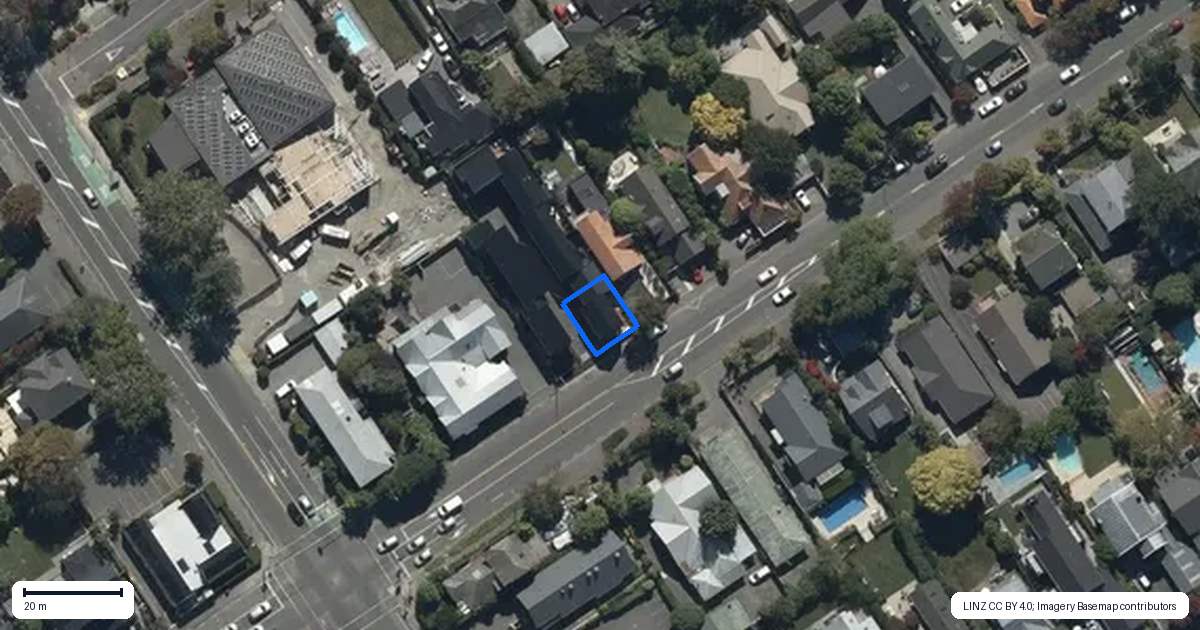 Property context map for 7/9 Innes Road, St Albans, Christchurch