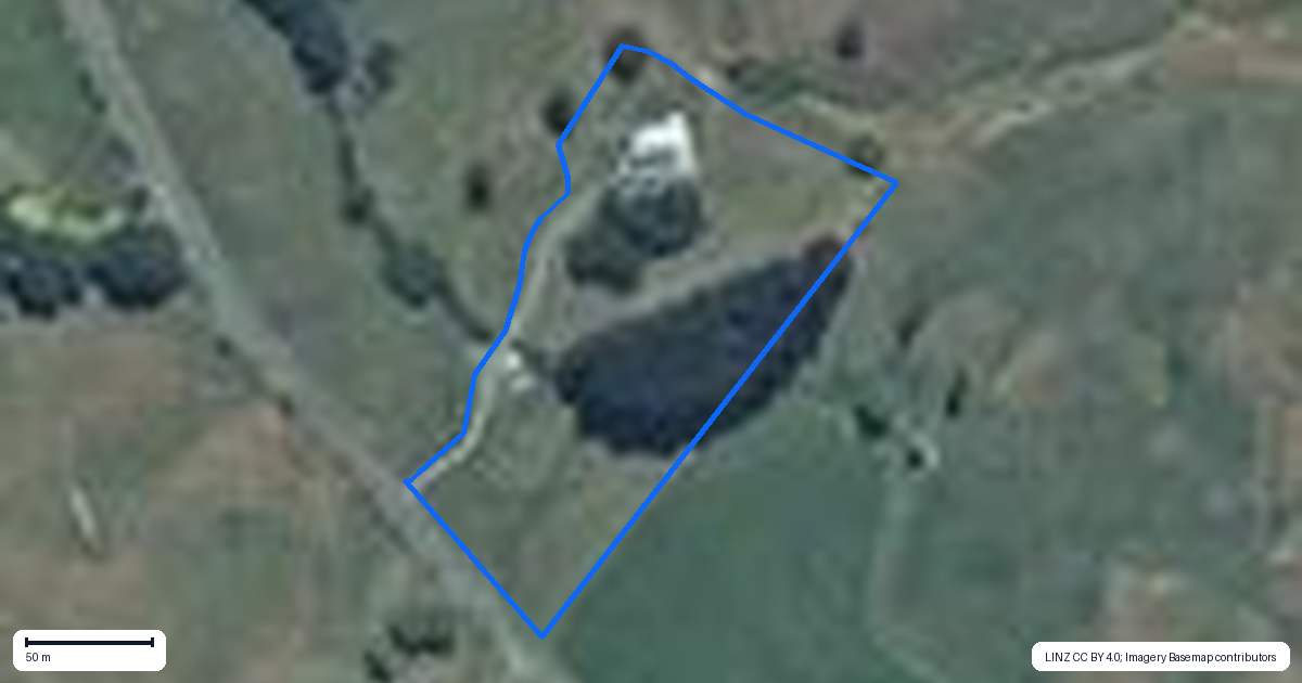 Property context map for 597 Hamua Rongomai Road, Eketahuna