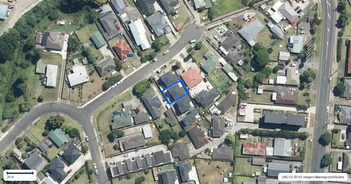 Property context map for 5B Staines Avenue, Mangere East, Auckland