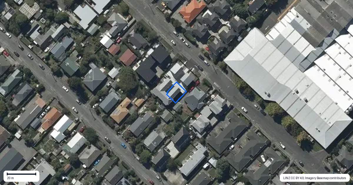 Property context map for 2/16 Hume Street, Sydenham, Christchurch