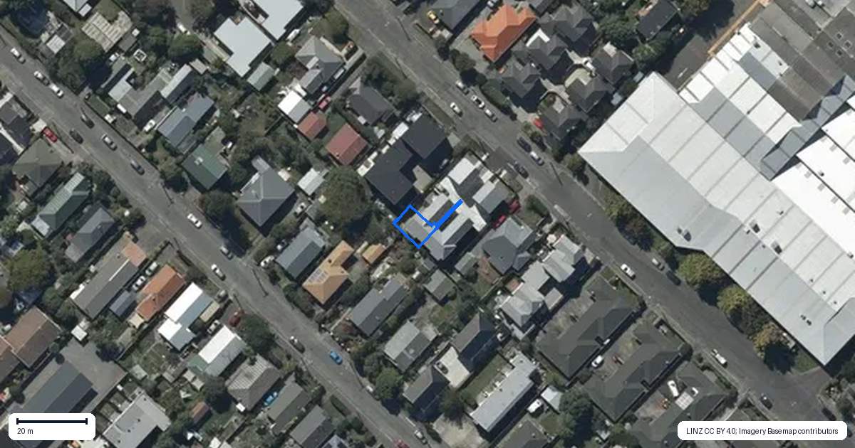 Property context map for 4/16 Hume Street, Sydenham, Christchurch