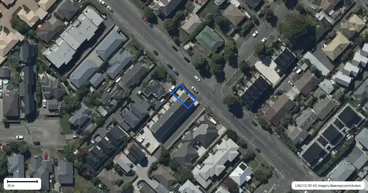 Property context map for 1/72 Southampton Street, Sydenham, Christchurch